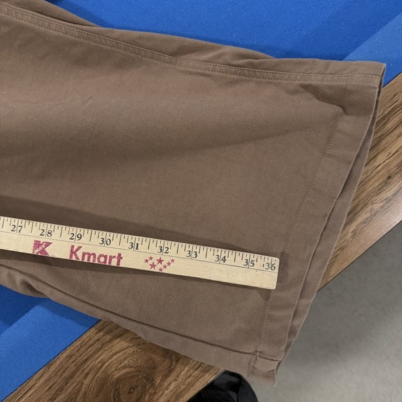 American Tall Khaki Chino Pants Women's 18 Brown Wide-Leg Cotton Stretch - Picture 6 of 10